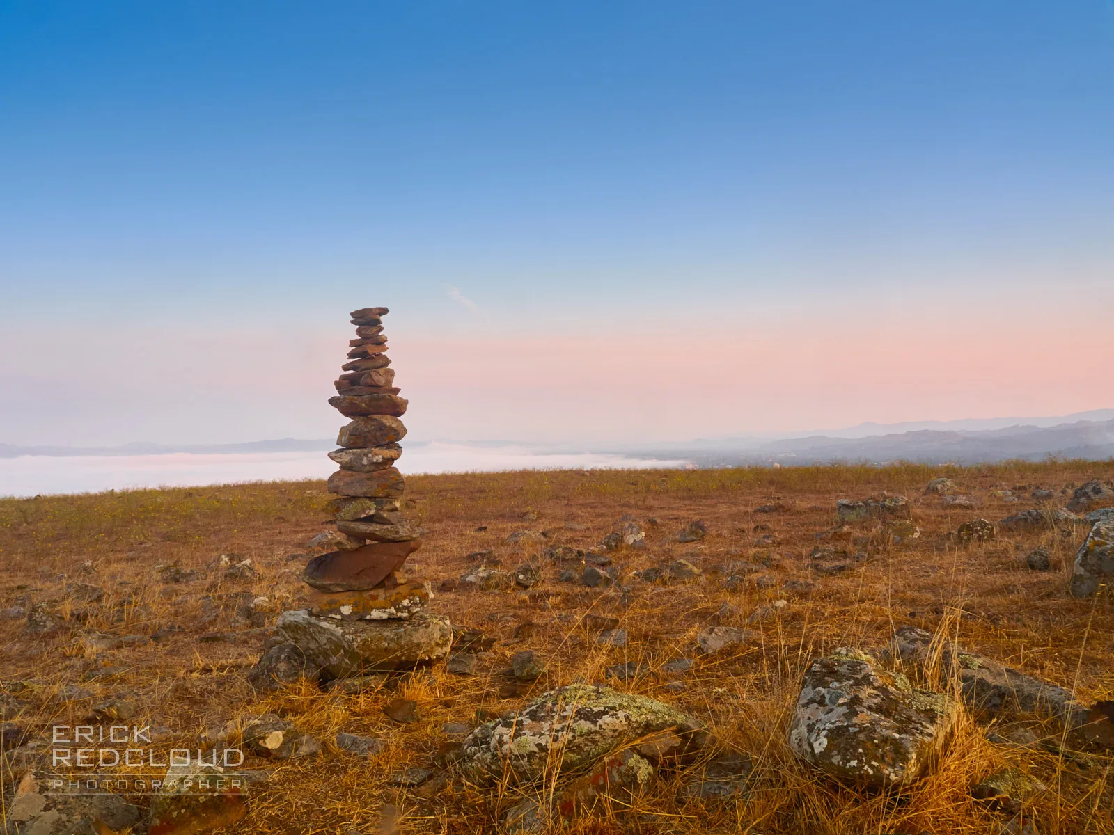 Stacked Rocks On Top of Taylor Mountain